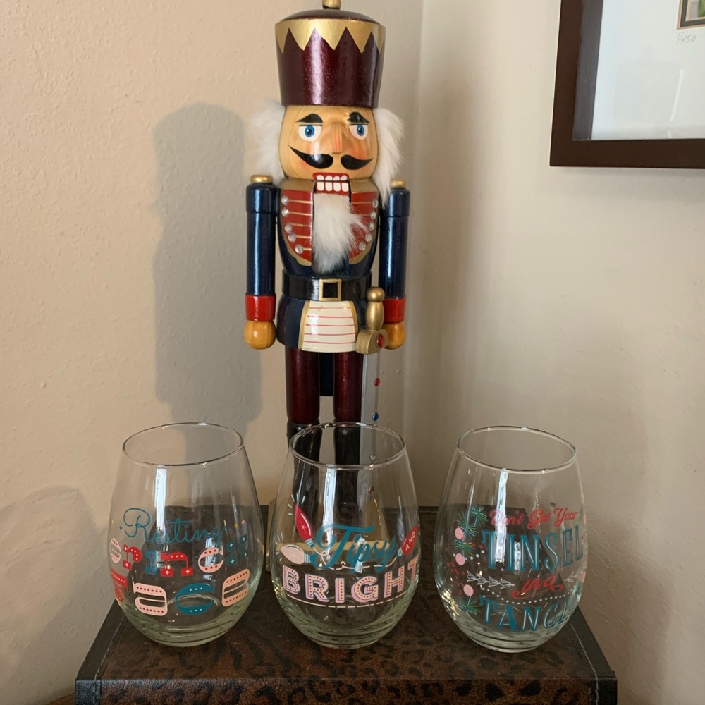 Wanda June Christmas wine glasses